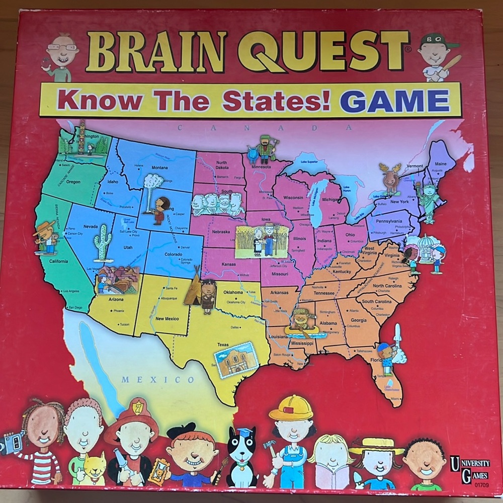 Like New - University Games Brain Quest Know The States Game